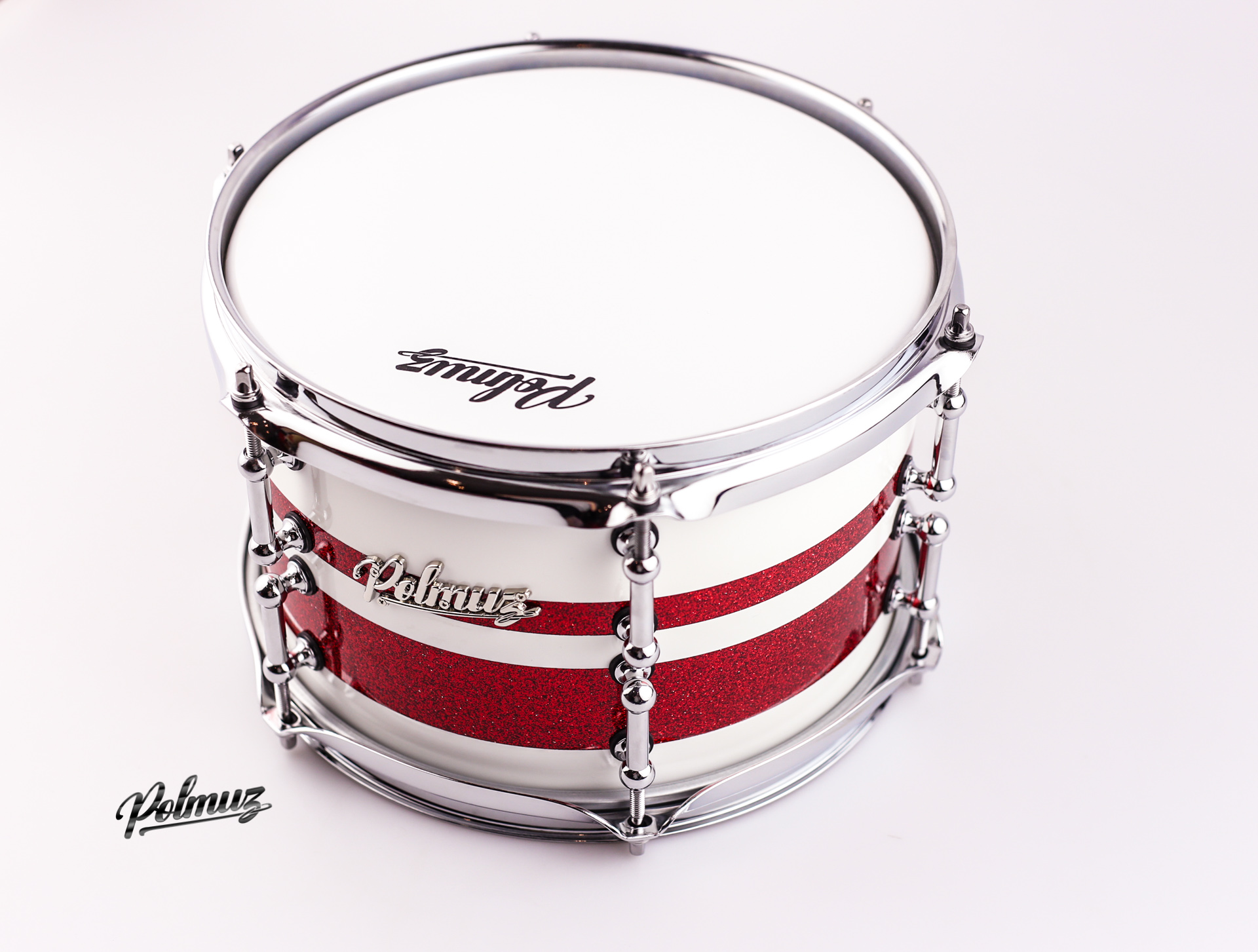 GLOSS WHITE/DOUBLE RED SPARKLE STRIPE