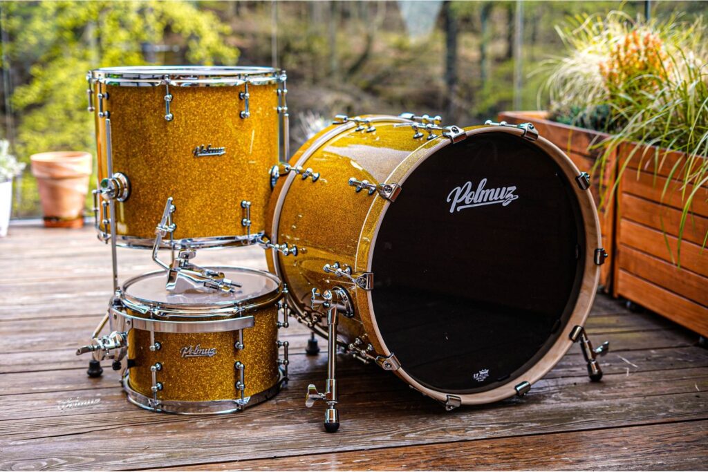 Perkusja Polmuz Model 2 Maple 22/12/16 w kolorze Champagne Gold Sparkle